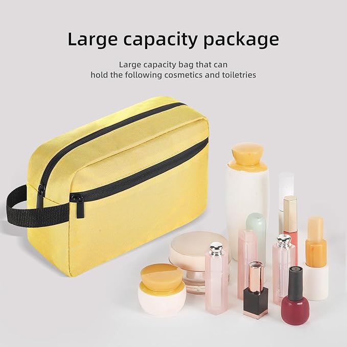 Travel Toiletry bag Toiletry bag for women men Hanging Cosmetic bag Travel accessories for Women Men (Yellow)