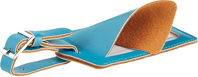 Travelambo Luggage Tags for Suitcases PU Leather Travel Tags Bag Tags Privacy Protection Travel Essentials