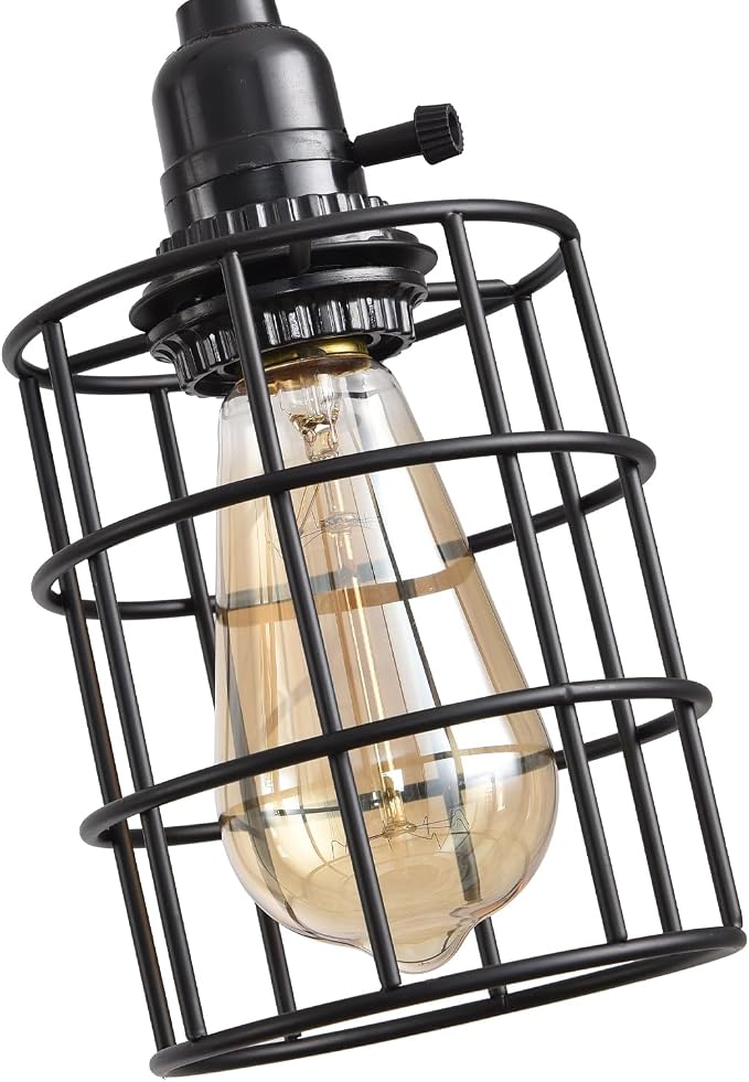 3-Light Hanging Light with Plug in Cord,Plug in Pendant Light 22ft Hemp Rope Pendant Lighting Vintage 3-Light Hanging Lamp Fixtures for Kitchen Island Living Room Bedroom