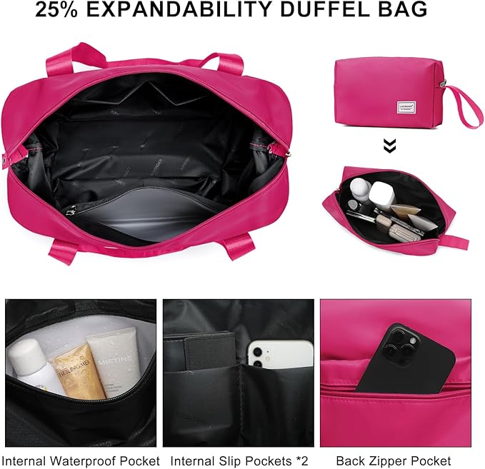 LARVENDER Luggage Sets 3 Piece, Expandable Hardside PP Carry On Luggage Suitcase with 360° Spinner Wheels TSA Lock Suitcase Set for Women Men, Beetroot Purple