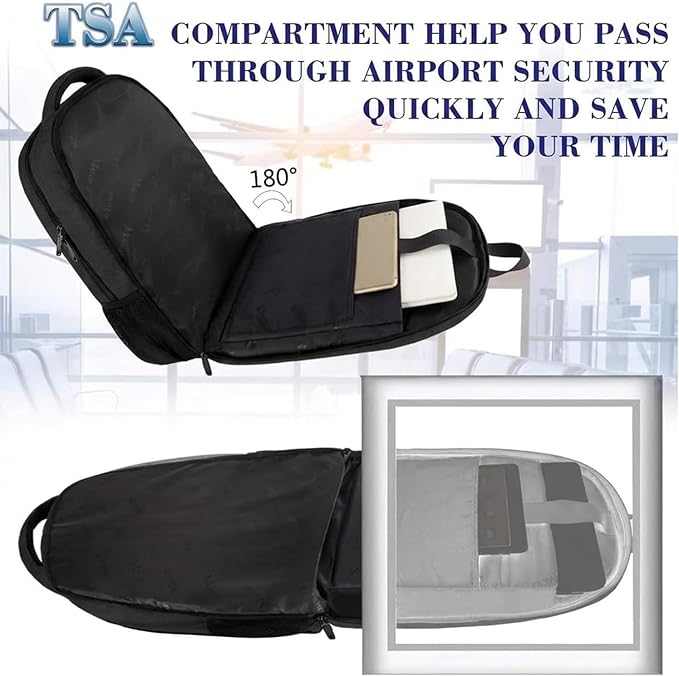 MATEIN Extra Large Travel Backpack, TSA Friendly 18.4 Inch Laptop Backpack, Anti Theft Flight Approved Business Work College Computer Backpack Big Bag for Women Men, Black