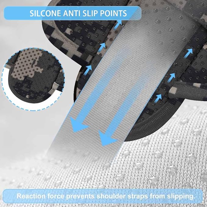 ZINZ 2-Pack Universal Shoulder Pad with Ultra thick Cushion for Bag Luggage Bag Crossbody, Plus Long & Anti-Slip & Breathable,Camouflage gray-2pack
