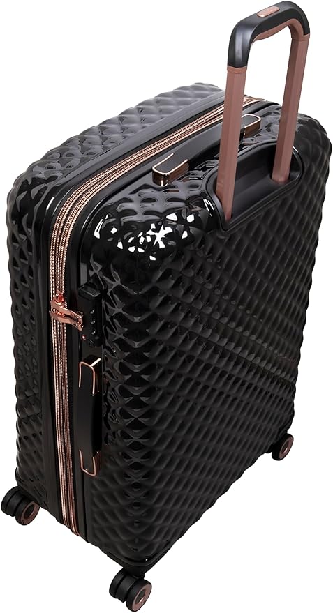 It Luggage Glitzy 21" Hardside Carry-On 8 Wheel Expandable Spinner, Black