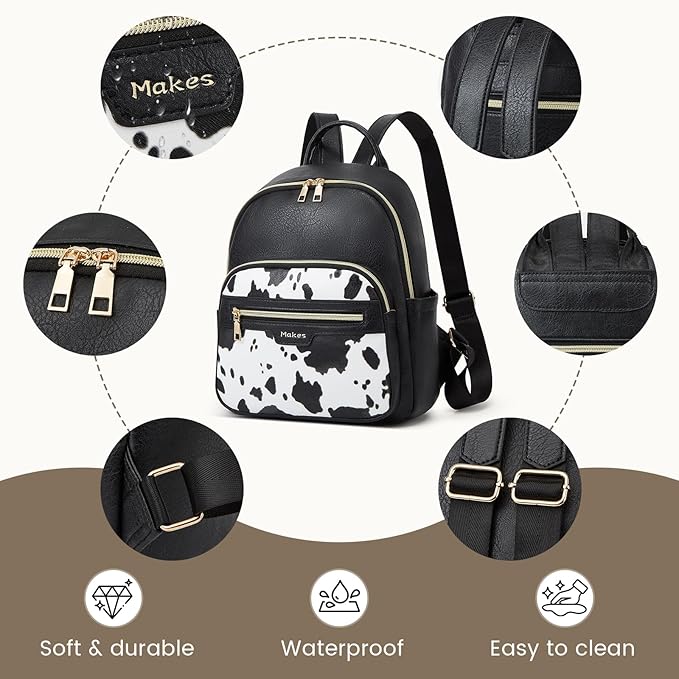 Makes Mini Backpack for Women, Stylish Daypack Purse Handbag Small Casual Daily Travel Bag, Lady Girls Gifts for Work