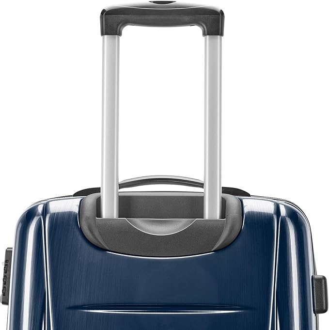 Samsonite Winfield 2 Hardside Expandable Luggage with Spinner Wheels, Navy, Checked-Medium 24-Inch