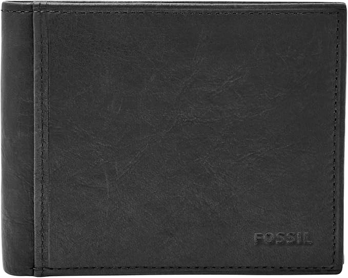 Fossil Men's Everett Leather Bifold with Flip ID Wallet