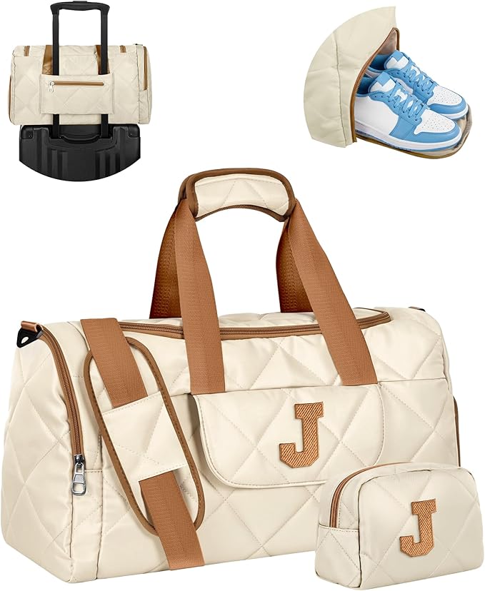 Best Friend Birthday Gifts for Women, Personalized Weekender Bag for Overnight, Airplane Friendly Travel Bag with Toiletries, Unique Gift for Mom, Sister, Teacher, Women, Teens