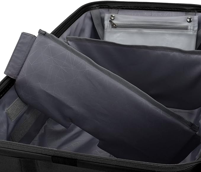 Traveler's Choice Ultimax II Polycarbonate Hardside Luggage with Spinner Wheels, Matte Black, 28-Inch Medium Trunk