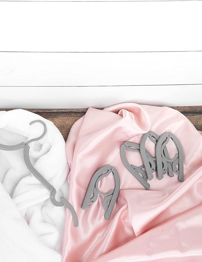 12 Pcs Travel Hangers - Foldable & Collapsible for Suitcase & Clothes - Portable Travel Accessories