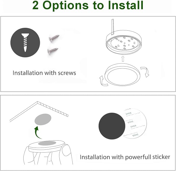 AIBOO Under Cabinet LED Black Cover Puck Lighting Kit with Touch Dimmer Switch for Kitchen Cupboard Closet Lighting (3 Lights,Warm White)