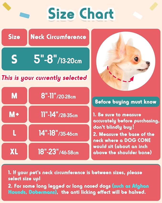 Inflatable Dog Pillow Cone Collar After Surgery, Donut Soft Neck Cone for Chihuahua Pomeranian Small Dogs, etc, Recovery E Collar to Stop Licking Pink Donut