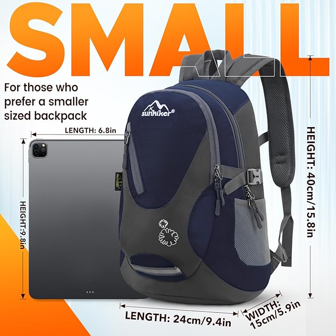 sunhiker Small Hiking Backpack Women Men 20L Lightweight Travel Backpack Daypack Casual Backpack For Cycling Outdoor Camping