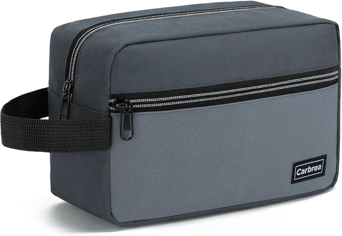 Travel Toiletry Bag - Small Toiletry Bag for Men Skincare Bag for Toiletries Accessories Gifts - Grey