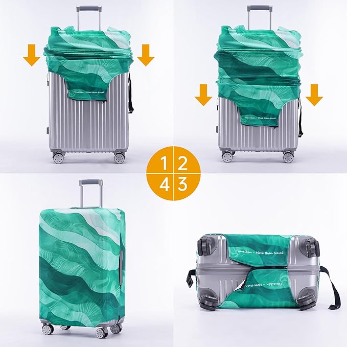 Travelkin Luggage Covers For Suitcase Tsa Approved,Suitcase Cover Protector Fit 22-25 Inch Luggage
