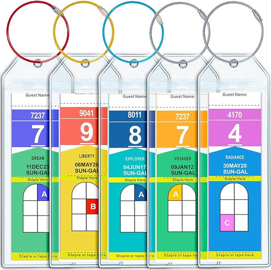 Cruise Luggage Tag Holder for Royal Caribbean & Celebrity 5 Pack, Cruise Ship Essentials 2026 Waterproof, Cruise Must Haves Durable