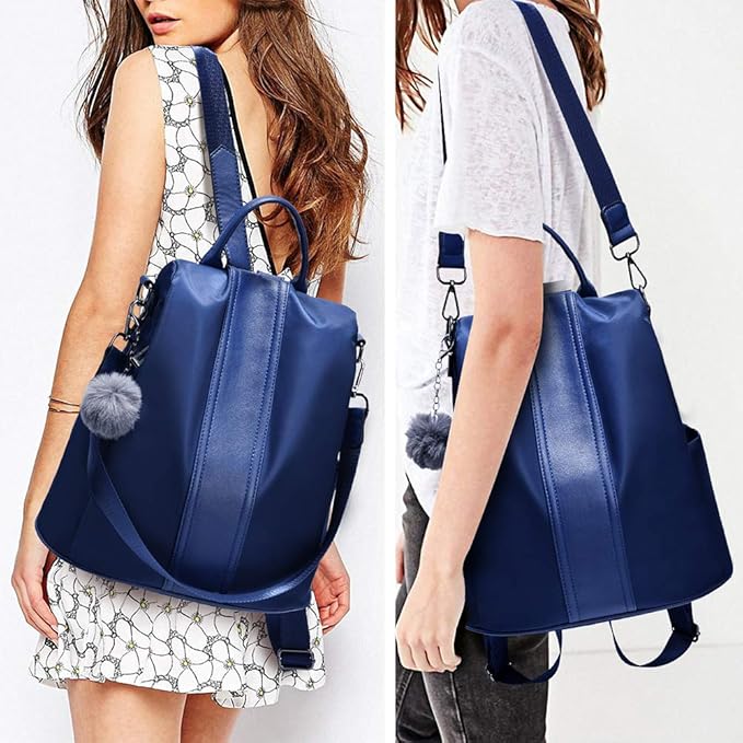 PINCNEL Women Backpack Purse Waterproof Nylon Anti-theft Rucksack Lightweight Shoulder Bag