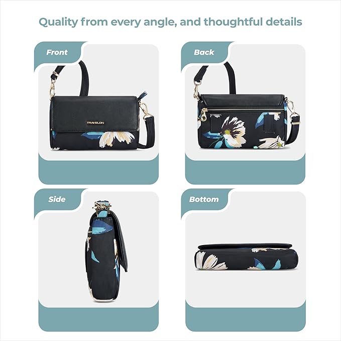 Travelon Anti-Theft Addison Convertible Crossbody/Belt Bag