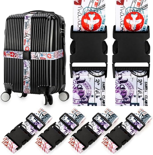 Adjustable Travel Luggage Strap Suitcase Belt Travel Bag Accessories 1.96 in W x 6.23 ft L