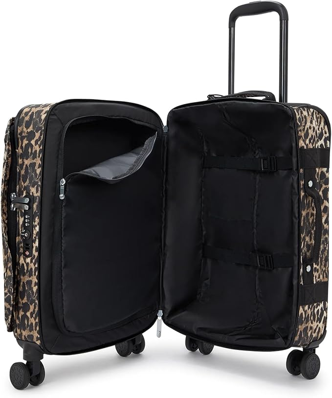 Kipling Women's Spontaneous Small Prt Softside Spinner Wheel Luggage, Integrated TSA Accepted Lock
