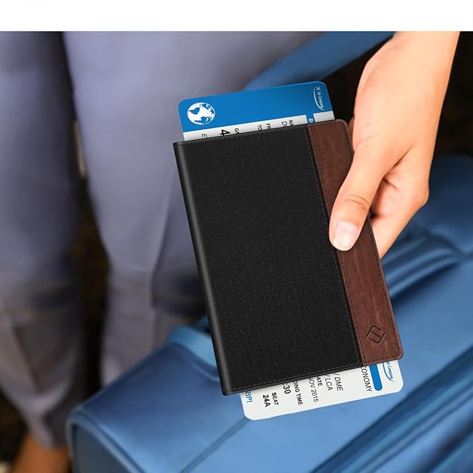 FINTIE Passport Holder, Slim Travel Wallet RFID Blocking Card Case Cover Passport Cover Protector Essentials with Credit Card Slots for Women/Men | Slim, RFID Blocking, Card Case Cover, Essentials, Credit Card Slots