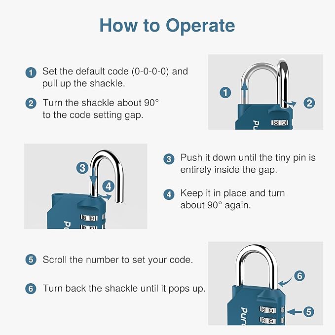 Puroma 1 Pack Combination Lock for Locker 4 Digit Outdoor Waterproof Padlock for School, Gym, Sports, Fence, Toolbox, Gate, Case, Outdoor, Hasp Storage, Cabinets (Dark Green)