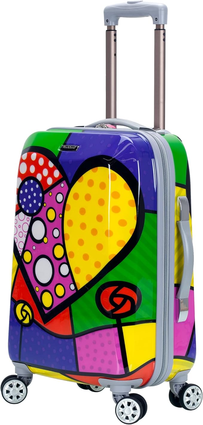 Rockland Departure Hardside Spinner Wheel Luggage, Heart, 2-Piece Set (20/28)