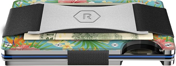 Ridge Wallet for Men - Slim Minimalist Compact Wallet and Card Holder, RFID Protected Front Pocket Wallets for Men with Integrated Cash Strap