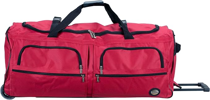 Rockland Rolling Duffel Bag, Black, 22"