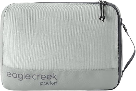 Eagle Creek Pack-It Reveal Cube - Lightweight Packing Cubes for Optimizing Luggage Space - Easy to Carry - Mesh Fabric - Water-Resistant - Easy Grab Zipper - Medium - Storm Grey