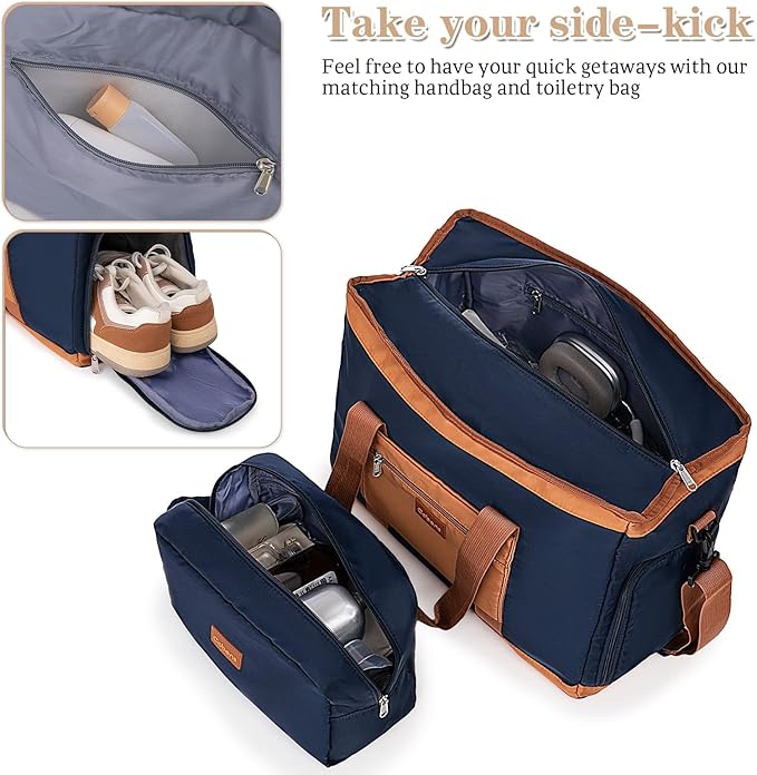 5 Piece Luggage Sets with Spinner Wheels and Tsa Lock, Hardshell ABS Suitcase Set, Lightweight Hardside Waterproof Travel Suitcases for Men Women, 20", 24", 28" DarkBlue
