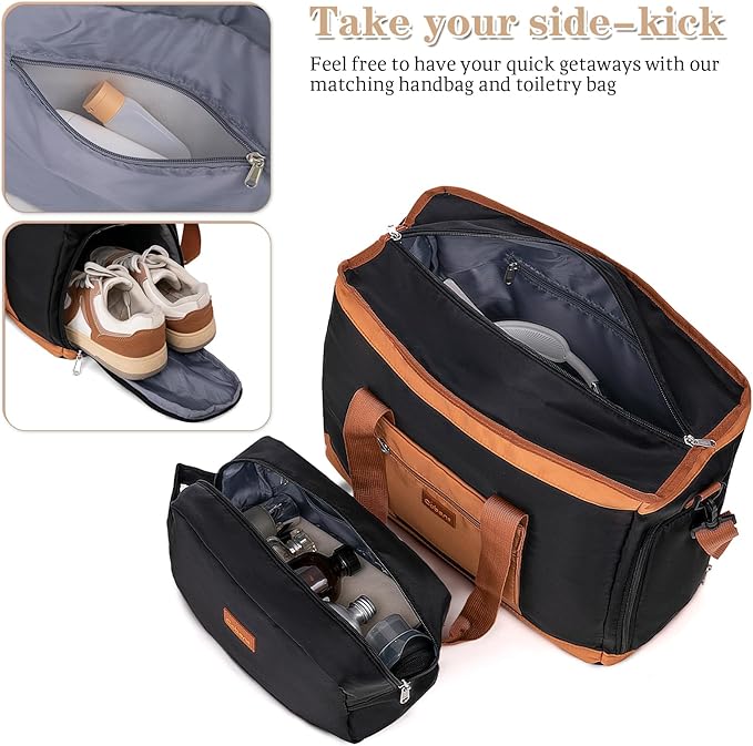 5 Piece Luggage Sets with Spinner Wheels and Tsa Lock, Hardshell ABS Suitcase Set, Lightweight Hardside Waterproof Travel Suitcases with Wheels, 20/24/28in, Black