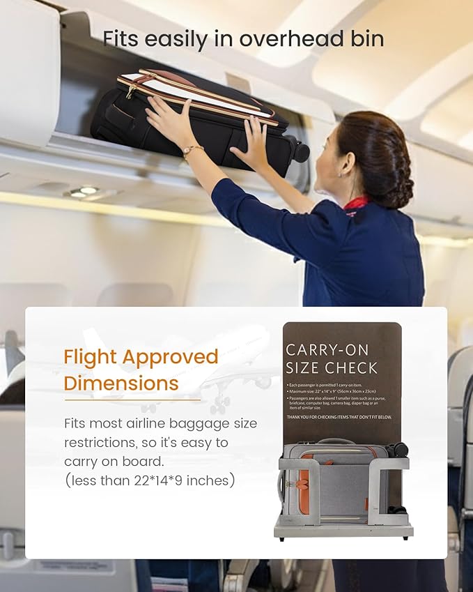 LOVEVOOK 4 Pcs Carry On Luggage 22x14x9 Airline Approved 20 Inch Underseat Carry on Suitcase for Women Men Softside Travel Luggage with Spinner Wheels and TSA Lock