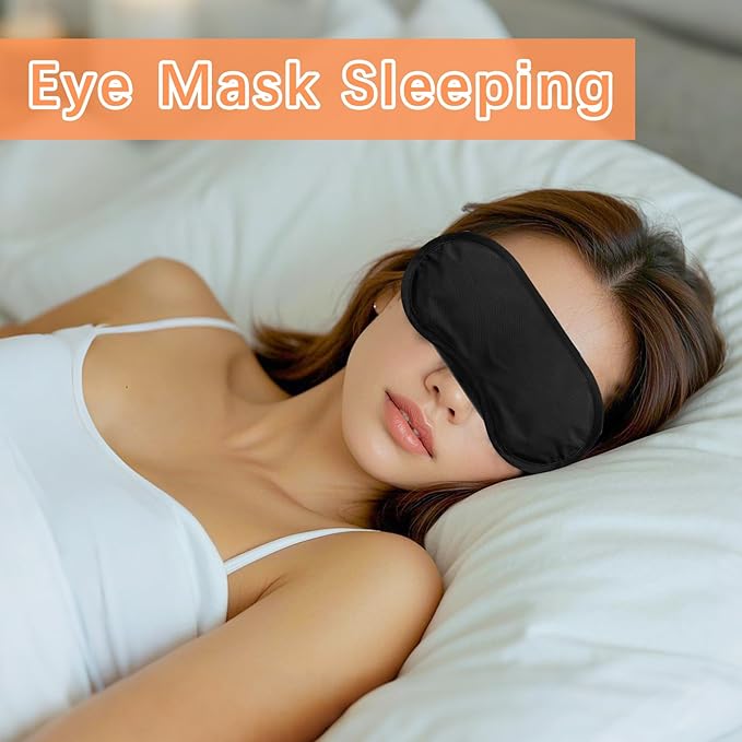 40 Pcs Eye Mask Sleep Masks Bulk Blindfolds for Team Building Party Games with Nose Pad and Adjustable Strap for Women Men 4 Layers Black Blindfold Sleeping Mask