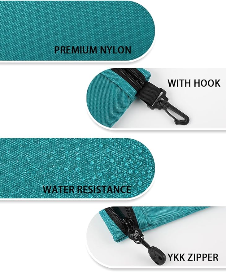 GOX Small Toiletry Bag for Men Bulk Cosmetic Bag Dopp Kit Carry On Zipper Pouch Organization Nylon Small Packing Sack Waterproof (Turquoise)