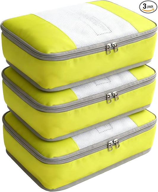 Packing Cubes for 20" Suitcase Travel Luggage Organizers - Travel Organizer Bags Luggage Clothes Accessories Storage Carry on Suitcase Packing Pouches Bag For Men Women Kids 1/2X3PACK