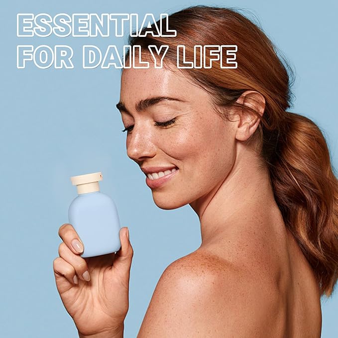 3.4oz Travel Bottle with Flip Cap, Leak Proof Squeeze Bottles, Refillable Plastic Travel Containers for Creams, Lotion, Foundation, Shampoo, Conditioner