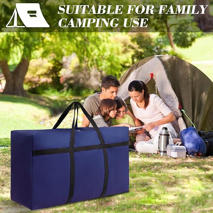 Extra Large Duffle Bag 90L/23.77Gal Moving Bag Tear Resistant Heavy Duty Storage Bags Lightweight Big Luggage Bag for Camping, Travel, Moving (Blue)