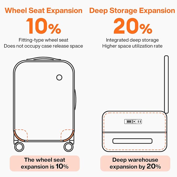 mixi 24 Inch Checked Luggage PC Hard Shell Suitcase Top Opening Aluminum Frame Travel Suitcases with Wheels, Rock Gray