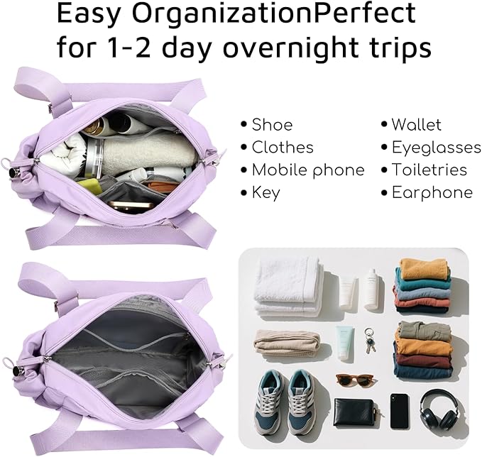 CAMTOP Mini Gym Bag for Women, Small Gym Tote Bag Puffy Quilted Sports Duffel Bag with Wet Compartment and Coin Purse Duffel Bags Dance Yoga Workout Bag for Gifts