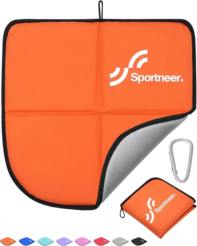 Sportneer Sitting Pad: Lightweight Waterproof Folding Seat Pad for Backpacking, 15.75'' x 15.75'' Portable Camping Seat Mat for Hiking, Picnics Beach & Outdoor Use, 0.13lbs