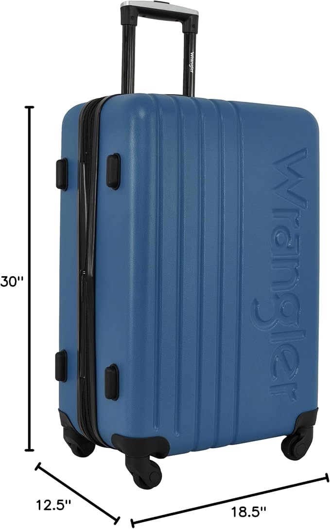 Wrangler Quest Luggage Set, Vallarta Blue, 3 Piece Set (30"/26"/22")