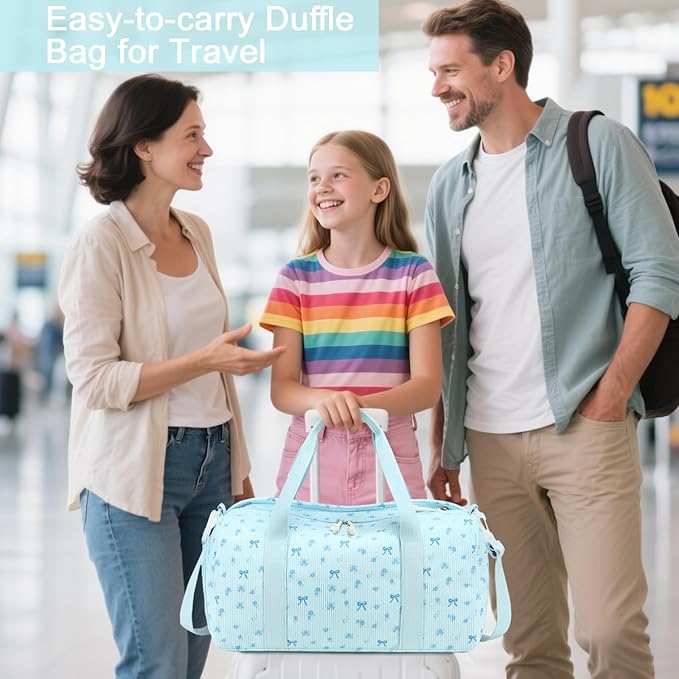 BTOOP Duffle Bag for Gym Sports Women Girls Workout Travel Bag Weekender with Shoe Compartment and Wet Pocket