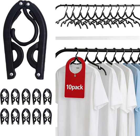 10Pcs Travel Hangers for Cruise Foldable Hangers - Portable Folding Clothes Hangers Travel Accessories Foldable Clothes Drying Rack Cruise Essentials