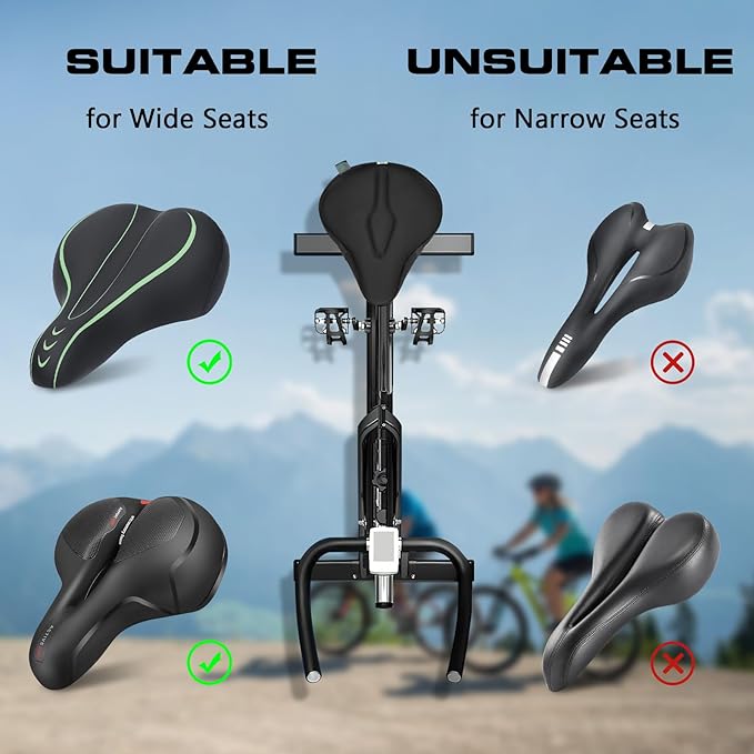 Zacro Bike Seat Cushion - Gel Padded Bike Seat Cover for Men Women Comfort, Extra Soft Exercise Bicycle Seat Compatible with Peloton, Outdoor & Indoor Bike Saddles