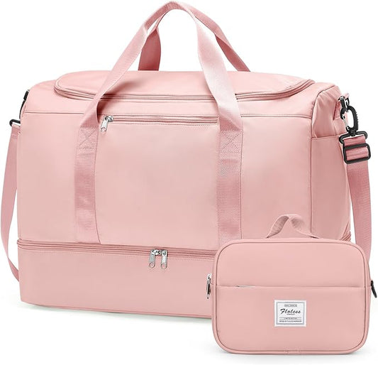 Extra Large Travel Duffle Bag,Carry on Overnight Weekend Bag with Shoes Compartment,Weekender Bags for Women for Travel Business Trips Sport Hospital