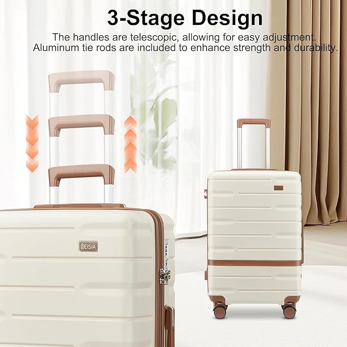 Carry On Luggage Sets,20 Inch Carry-on Expandable Suitcase with Spinner Wheels,PC+ABS Lightweight Hardshell with TSA lock,Airline Approved