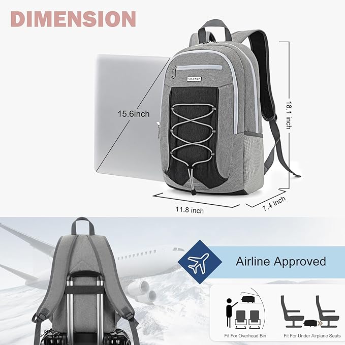 MAXTOP Travel Backpack Laptop Back Pack College Bookbag Anti-theft Backpacks Water Resistant Work Business Backpacks