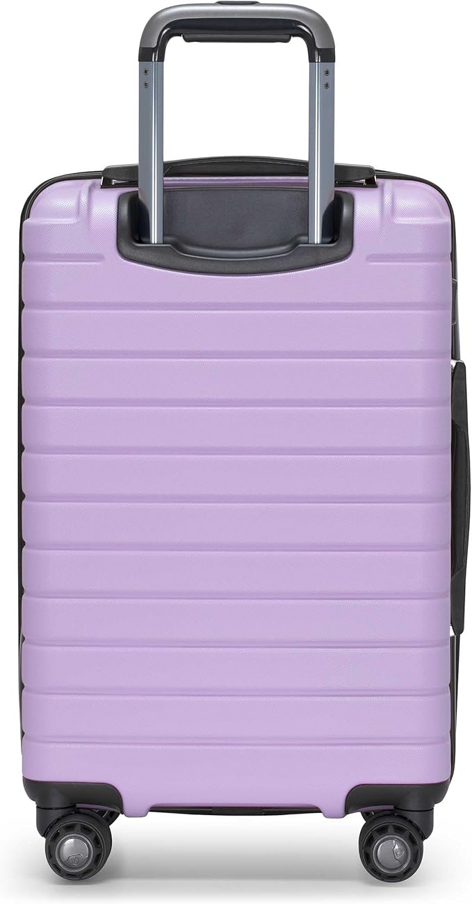 Traveler's Choice Archer Polycarbonate Hardside Spinner Luggage Set, Tie Down Straps, Purple, Carry-On 21-Inch