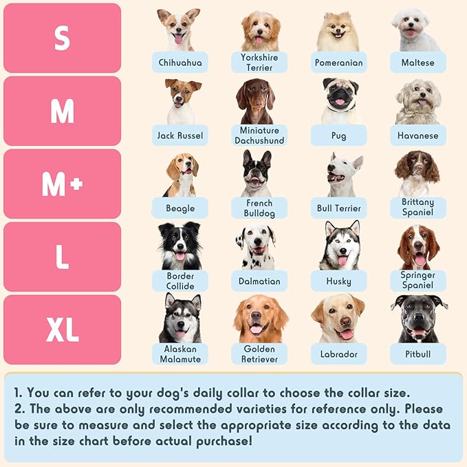 Inflatable Dog Pillow Cone Collar After Surgery, Donut Soft Neck Cone for Golden Retriever & German Shepherd Extra Large Dogs, etc, Recovery E Collar to Stop Licking Pink