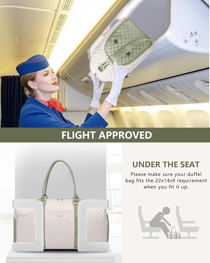 Women Weekender Travel Duffle Bag: Travel Duffel Overnight Bags with Shoe Compartment Large Carry on Tote with Toiletry Bag Weekend Traveling Yoga Gym Hospital Bag for Women with Wet Pocket